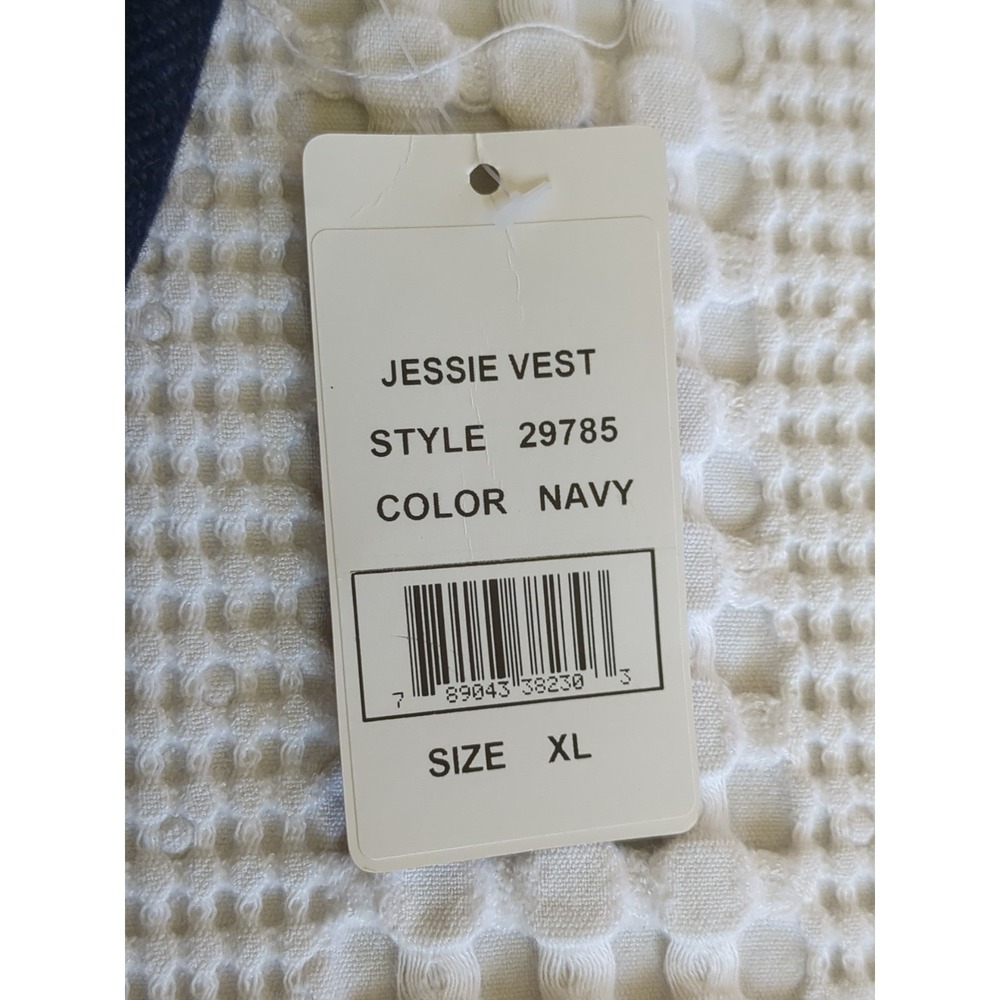 NWT Outback Trading Company Jesse Herringbone Wool Blend Vest Size XL Blue - Picture 7 of 9